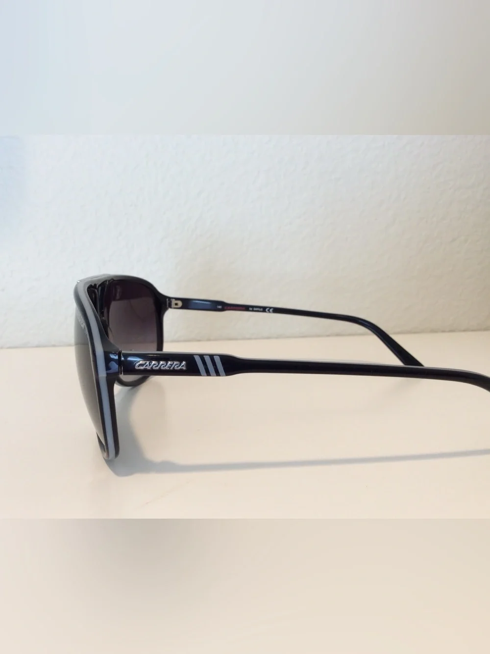 Carrera Black Aviator Sunglasses with Dark Gradient Lenses